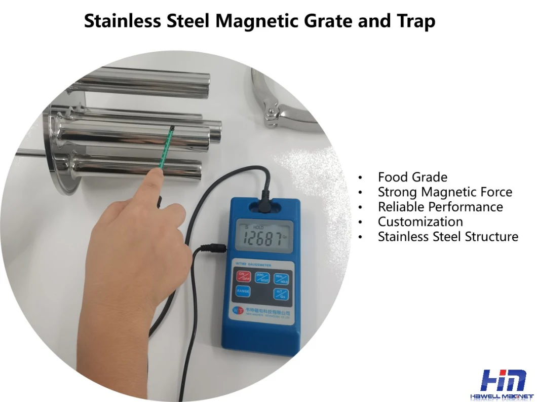 Hopper Neodymium Material Strong Magnet Clamp 12000 GS Flange Grate Bar Rod Grid 304 316 Filter Liquid Magnetic Trap